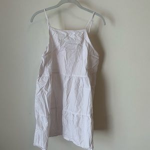 White cotton summer dress coverup